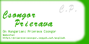 csongor prierava business card